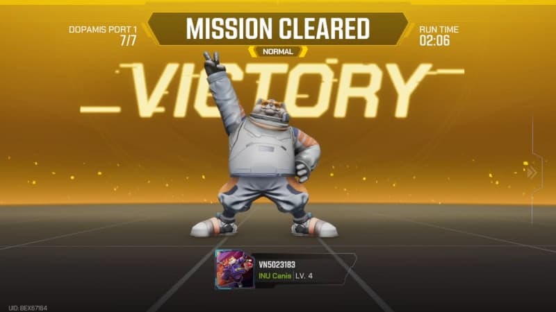 Post Match Victory Screen